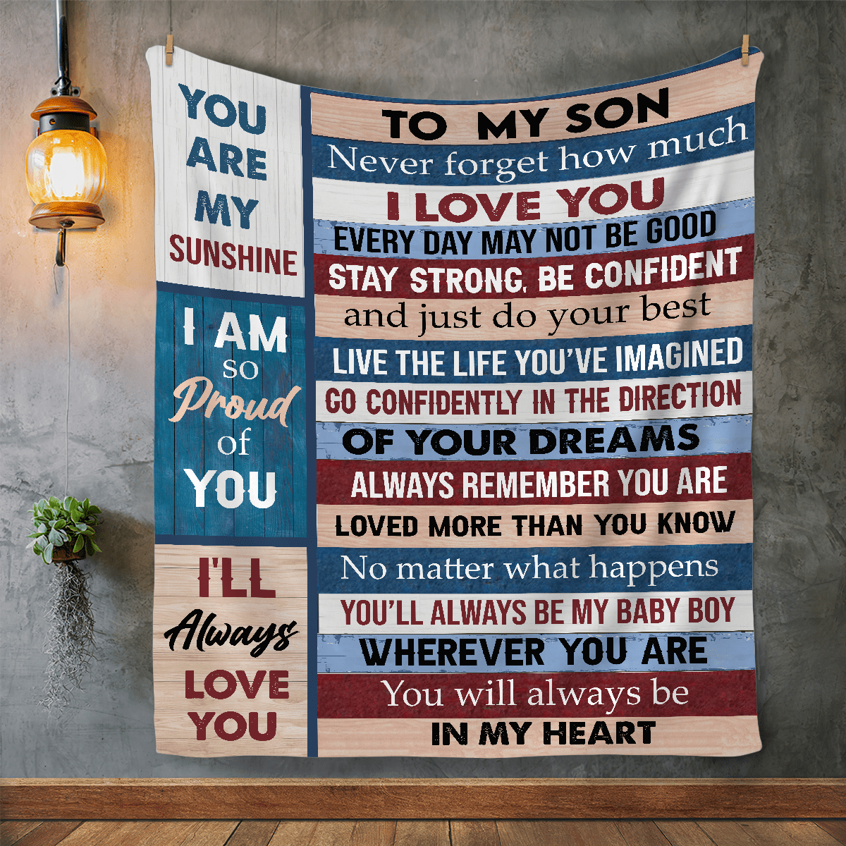To my Son From Mom or Dad Blanket