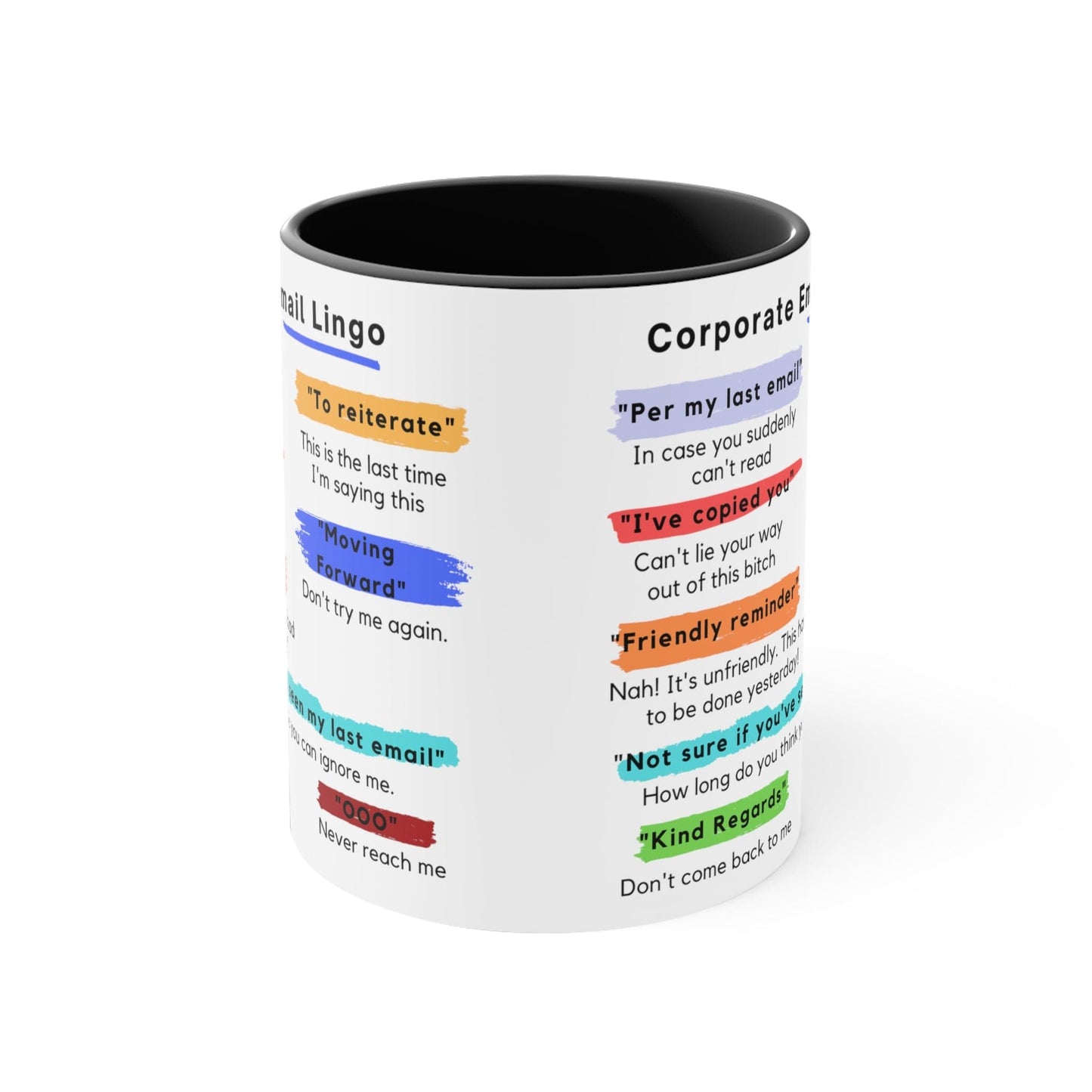 Corporate Email Lingo Mug-Boss Coworker Gift-Office Humor- Secret santa gift