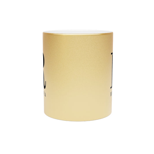 Monogram and Initial Coffee Mugs- metallic