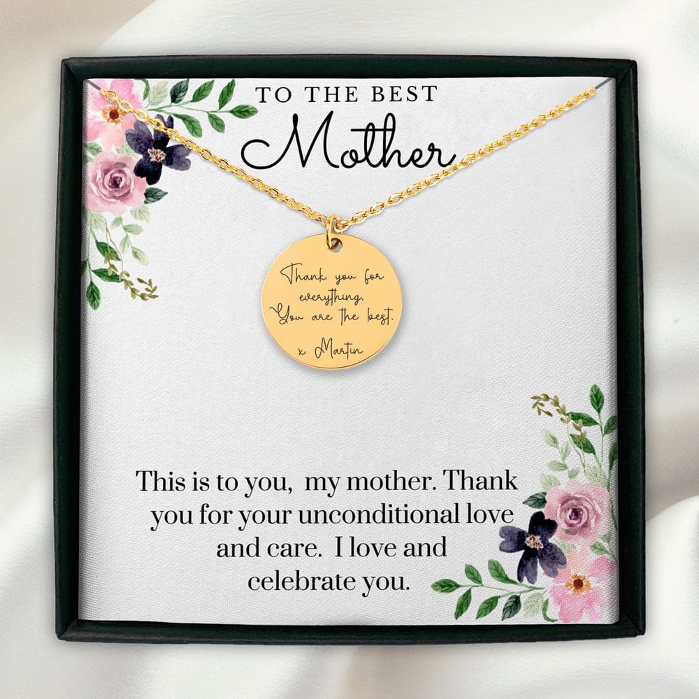 Best Mom Ever Personalized Handwriting necklace