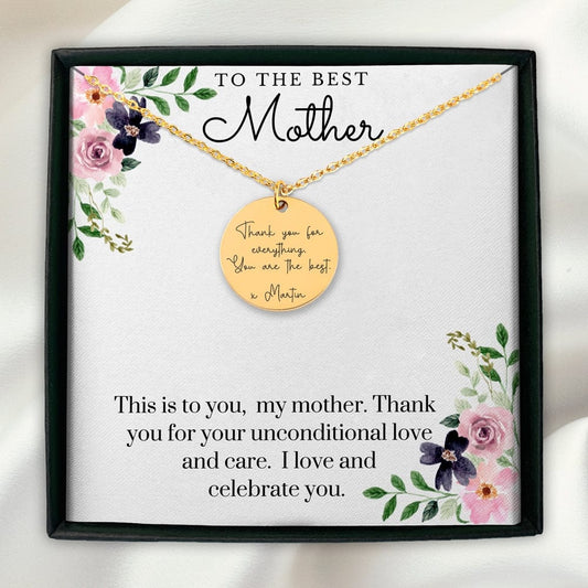 Best Mom Ever Personalized Handwriting necklace