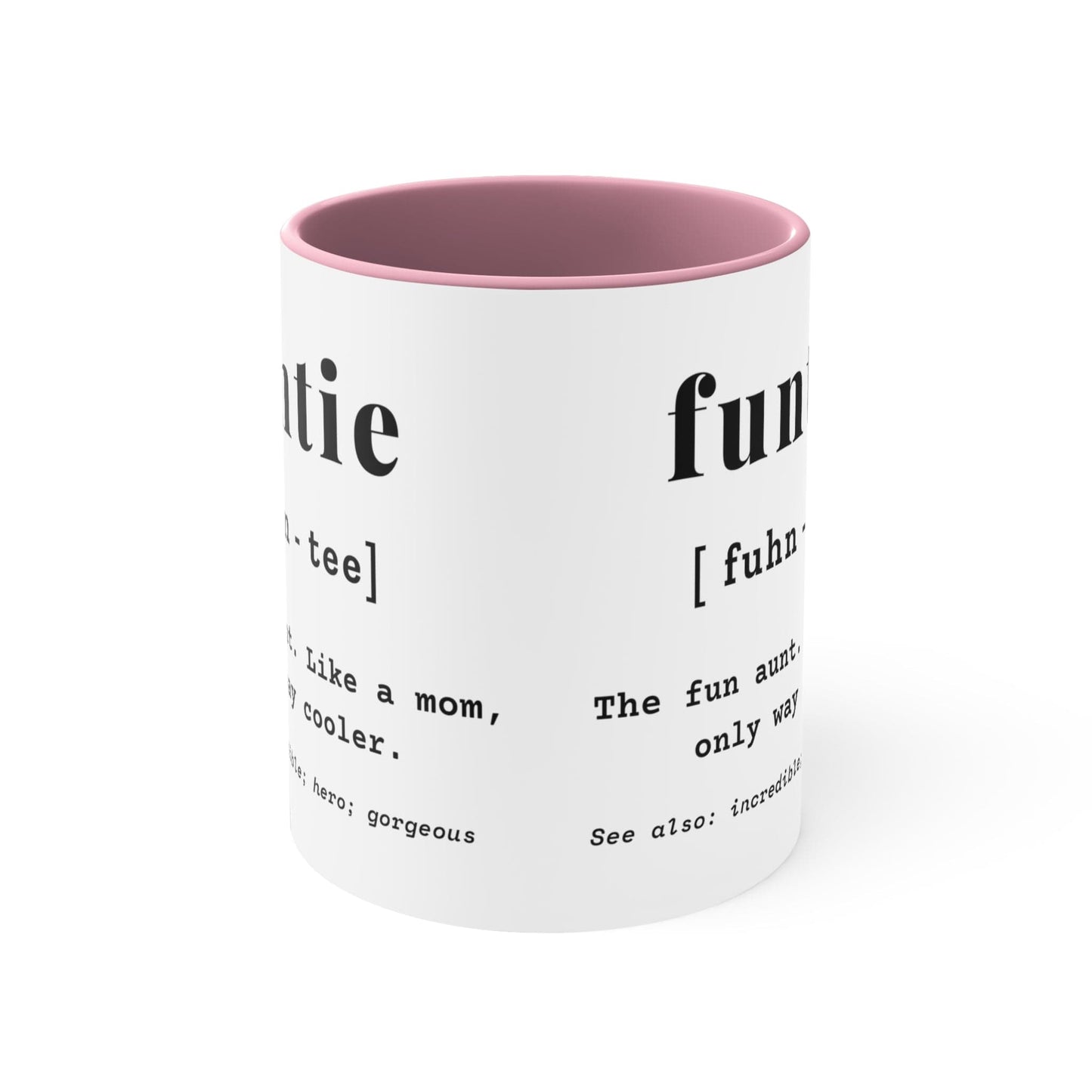 Modern Cute Funtie Definition Aunt Auntie Mug