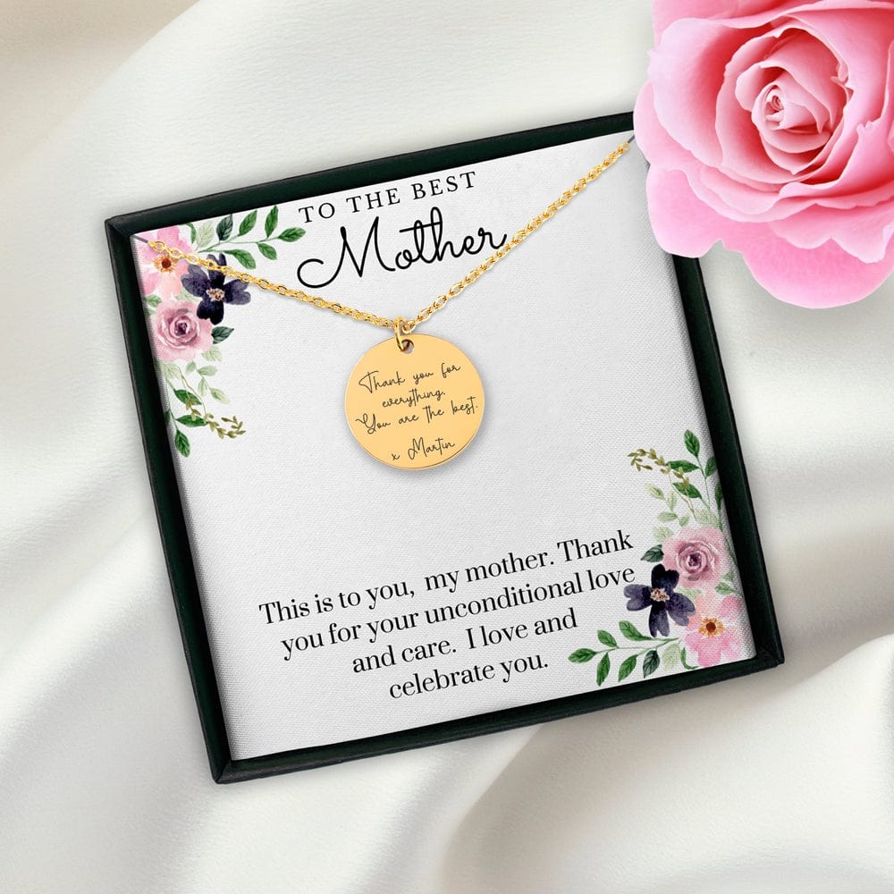 Best Mom Ever Personalized Handwriting necklace