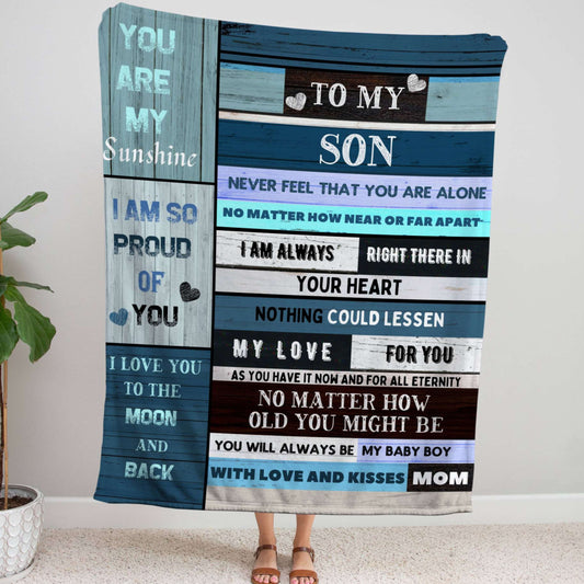 Always in your Heart-Mom To Son Blanket