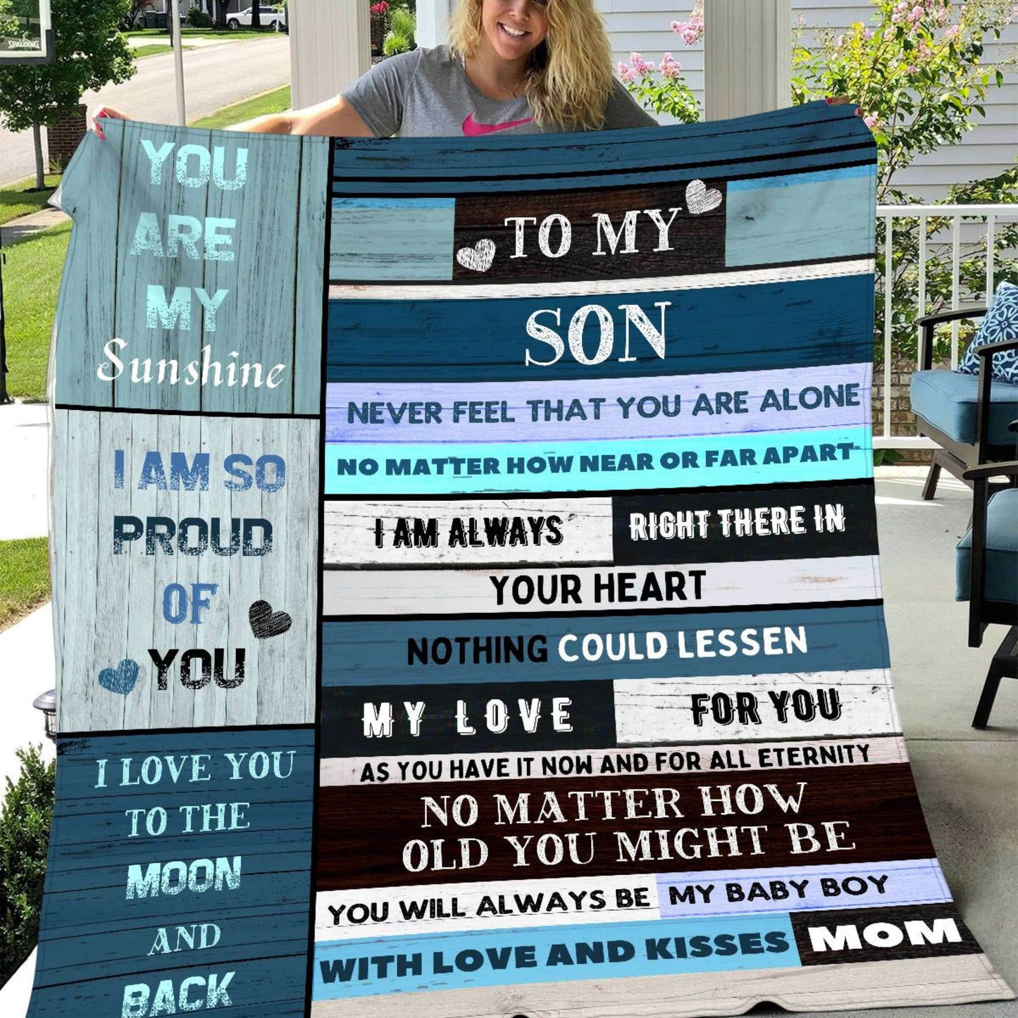 Always in your Heart-Mom To Son Blanket