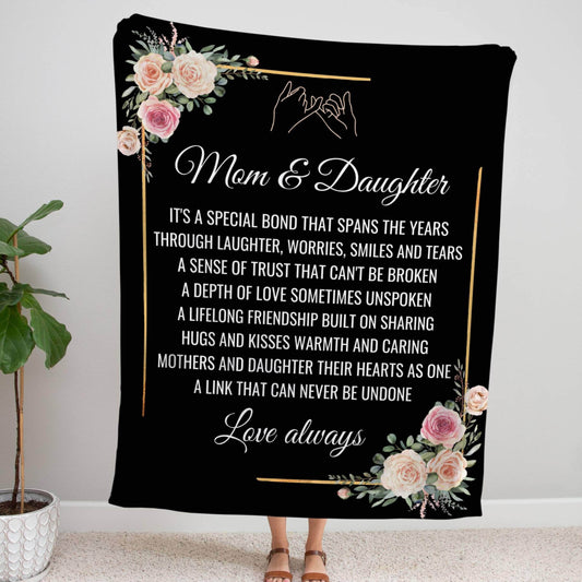 Mothers and Daughters Blanket-Black