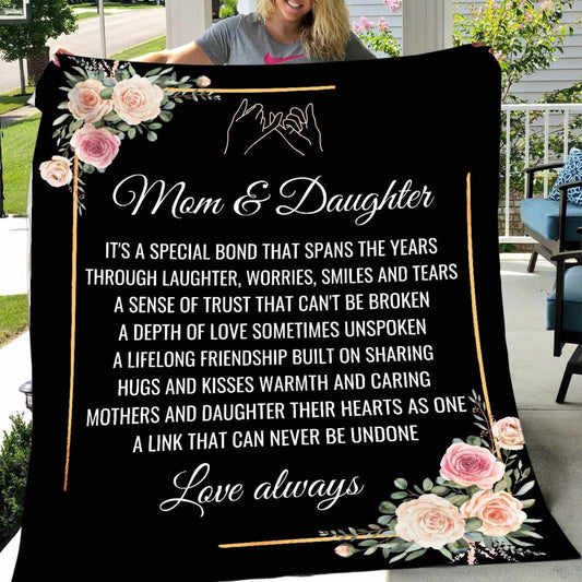 Mothers and Daughters Blanket-Black