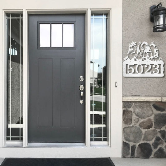 Gnome Address Sign - Steel Sign