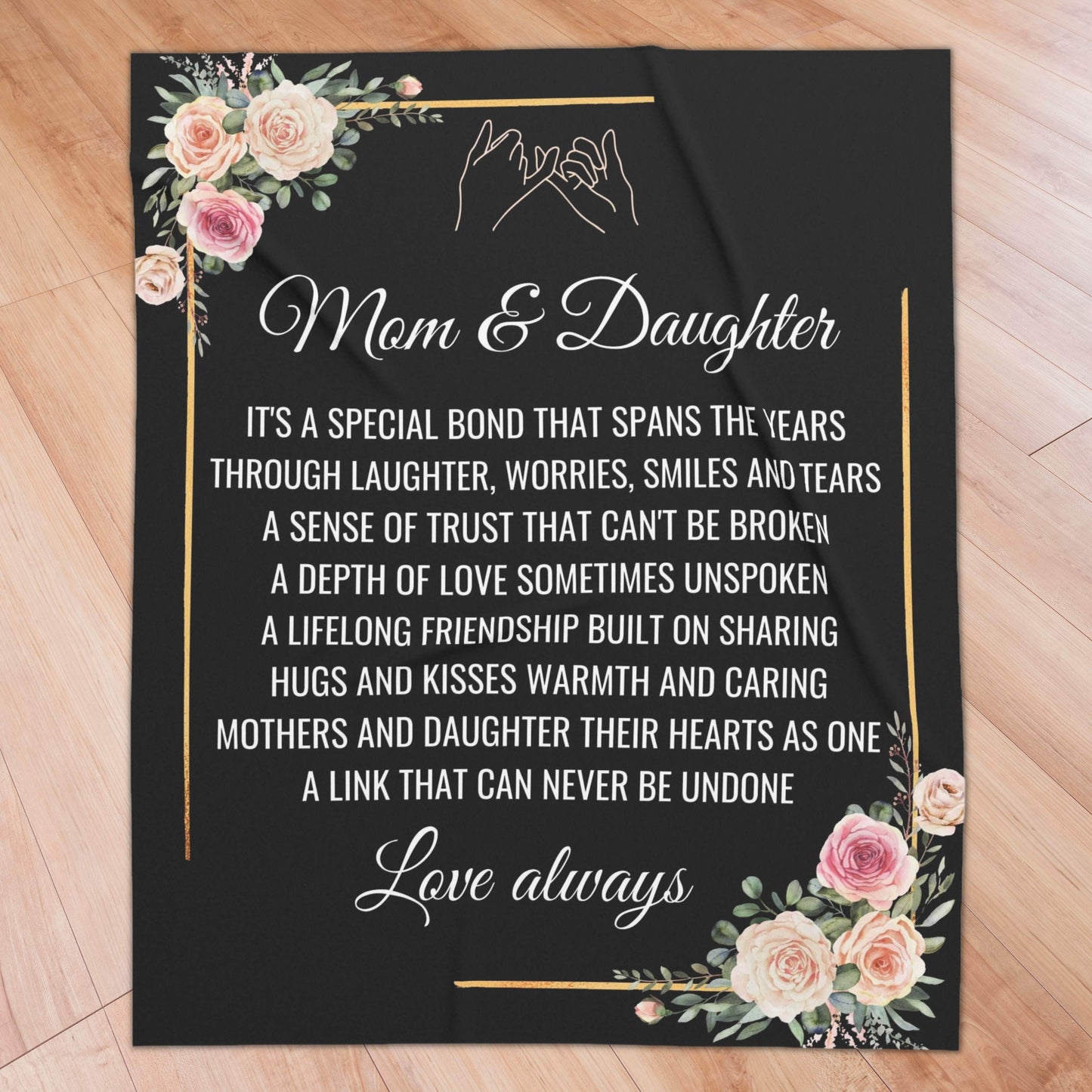 Mothers and Daughters Blanket-Black