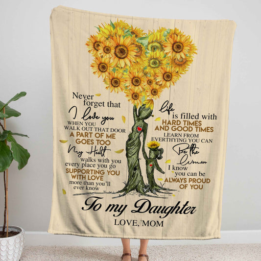 Sunflower Mom to Daughter Blanket