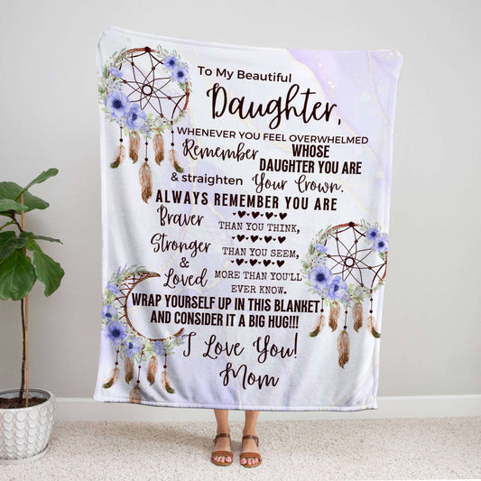 Purple Dreamcatcher Mom to Daughter Blanket