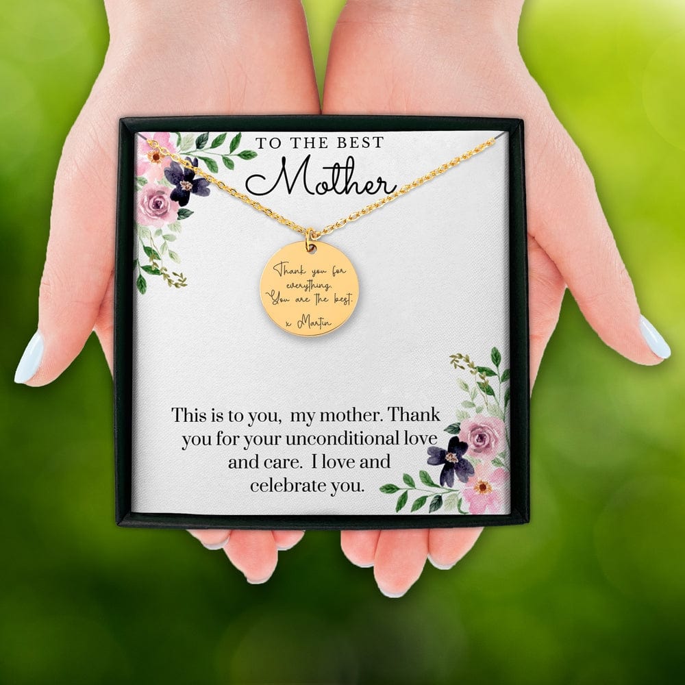 Best Mom Ever Personalized Handwriting necklace
