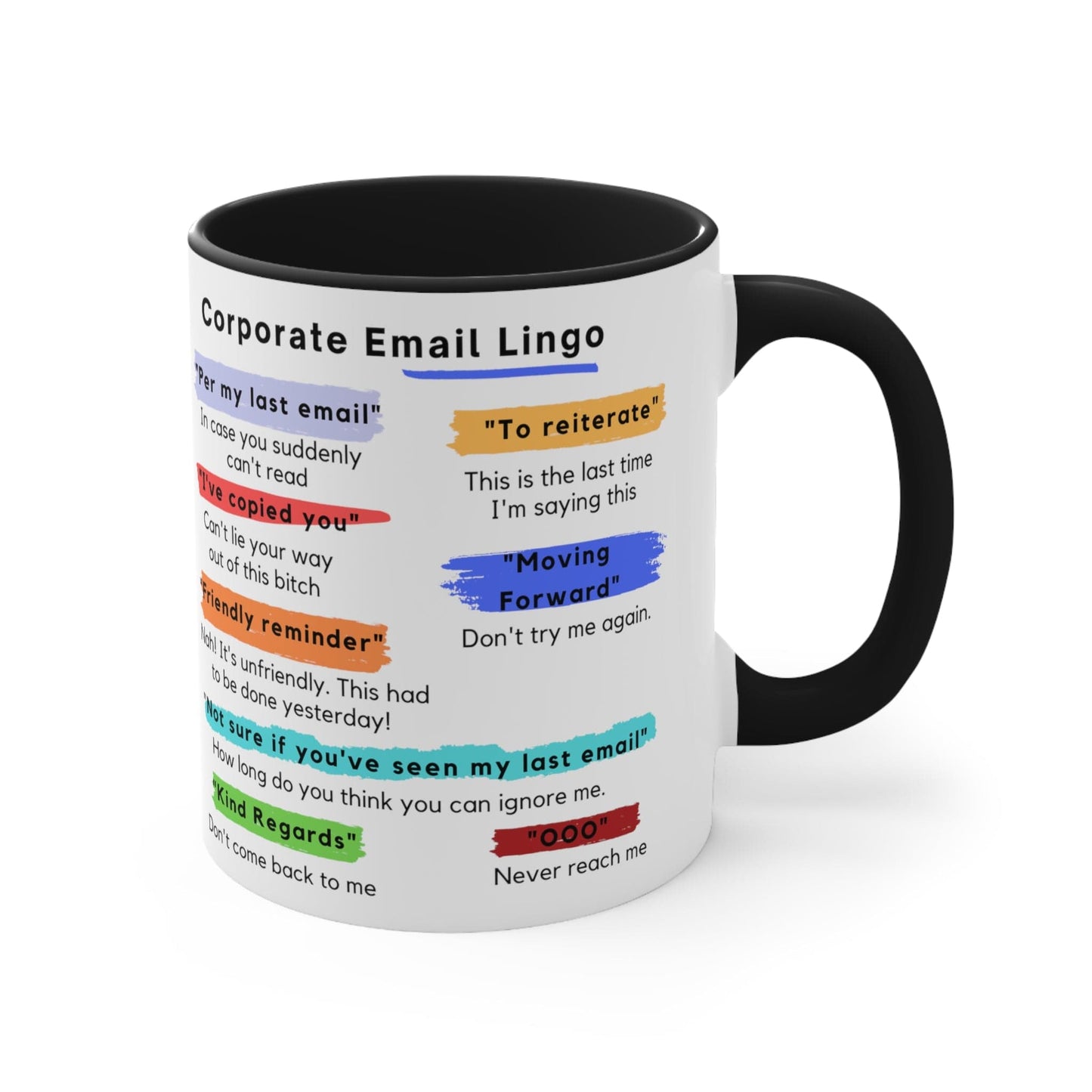 Corporate Email Lingo Mug-Boss Coworker Gift-Office Humor- Secret santa gift
