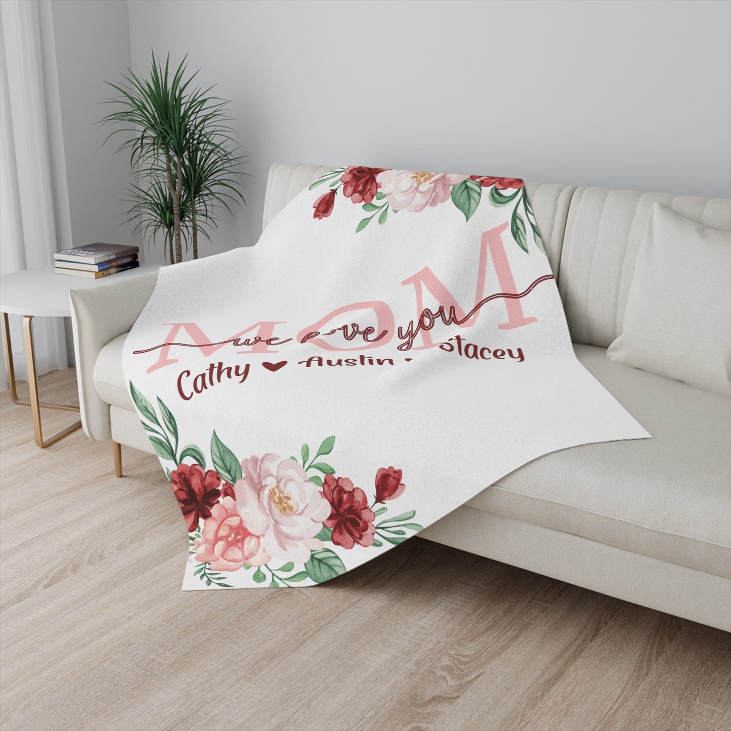 We love you Mom- Personalized Blanket