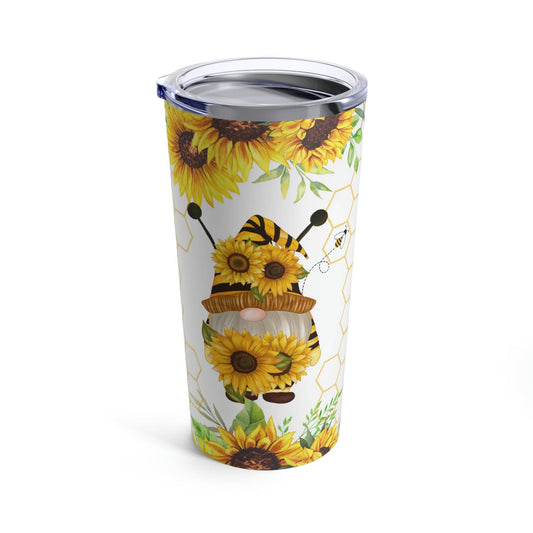 Bee Sunflower Gnome 20oz Tumbler