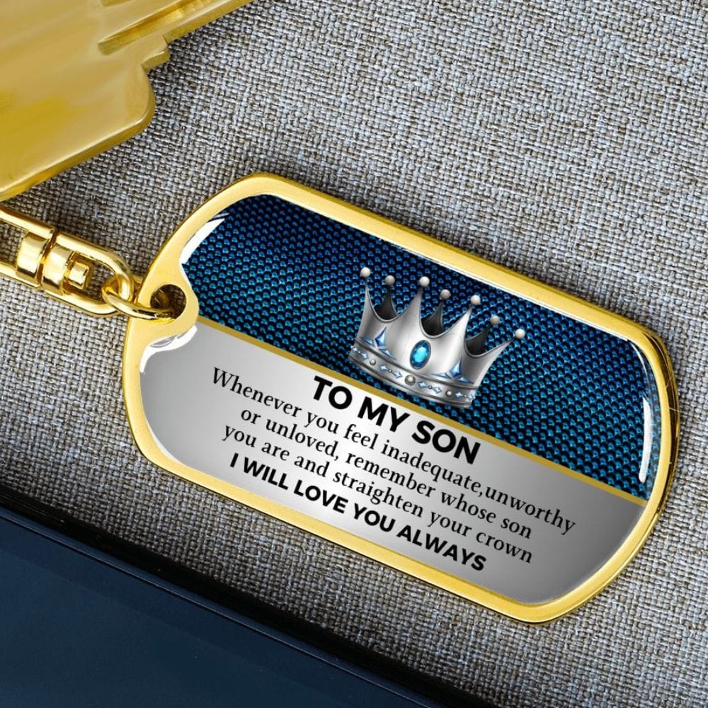 To my Son Keychain