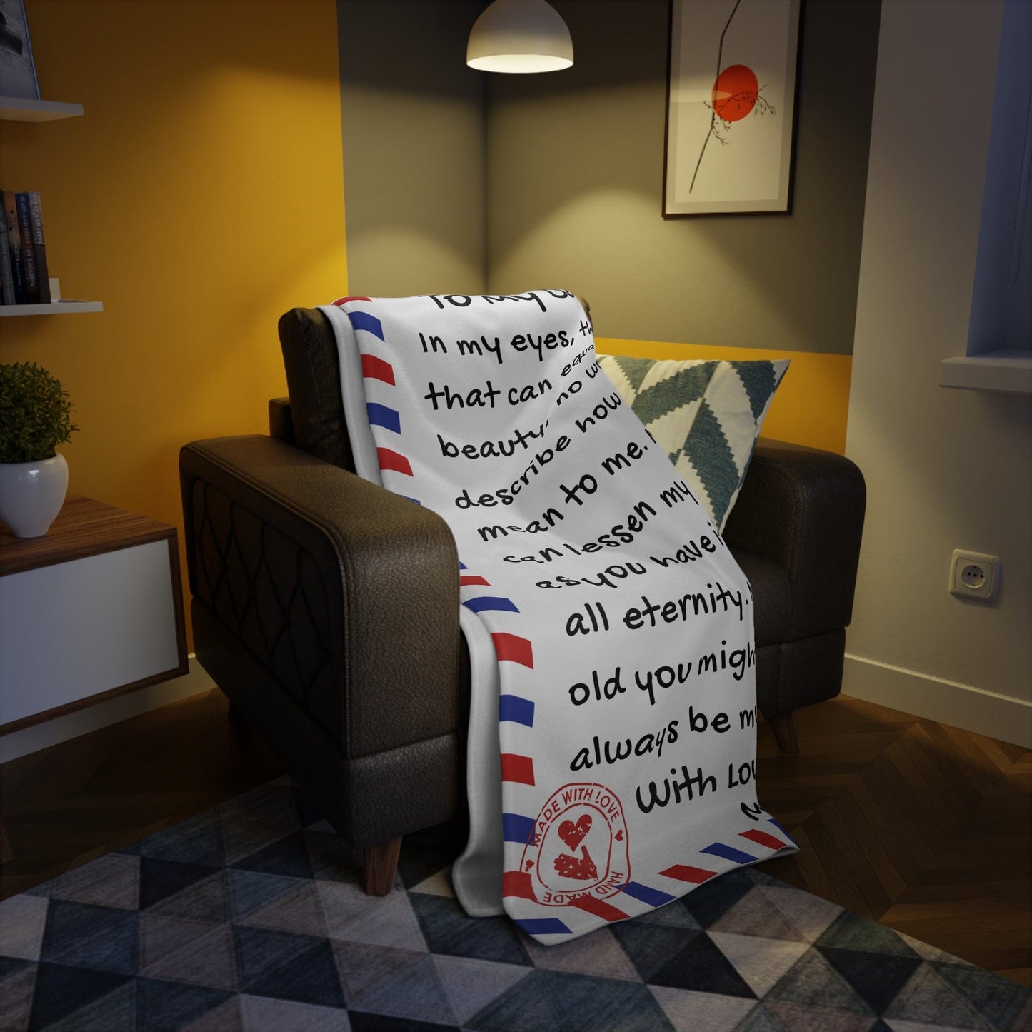 Mom to Daughter Letter Blanket