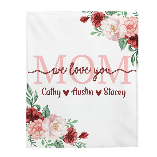 We love you Mom- Personalized Blanket