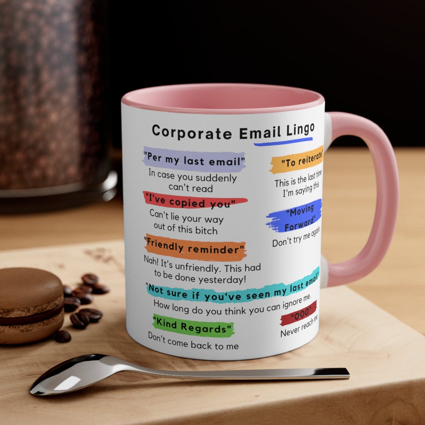 Corporate Email Lingo Mug-Boss Coworker Gift-Office Humor- Secret santa gift