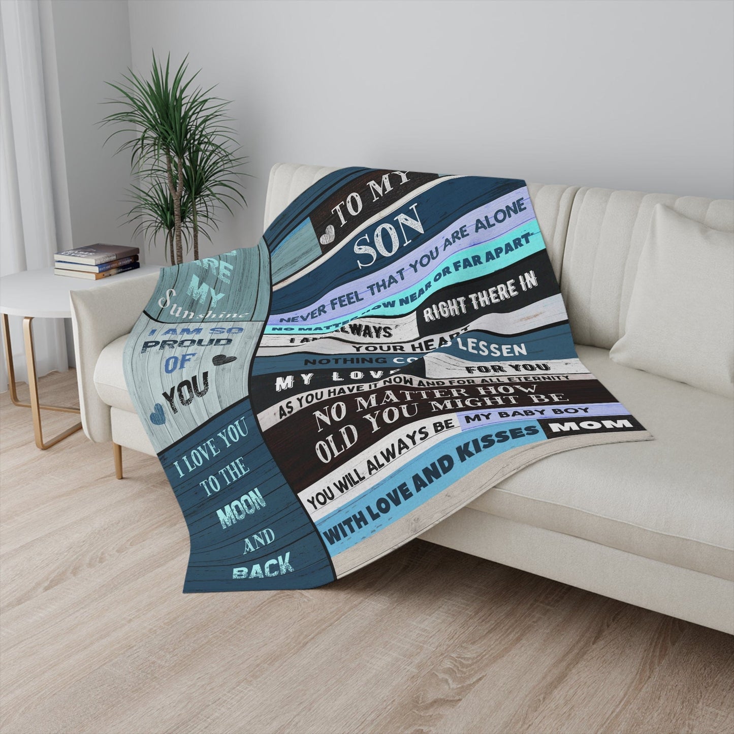 Always in your Heart-Mom To Son Blanket