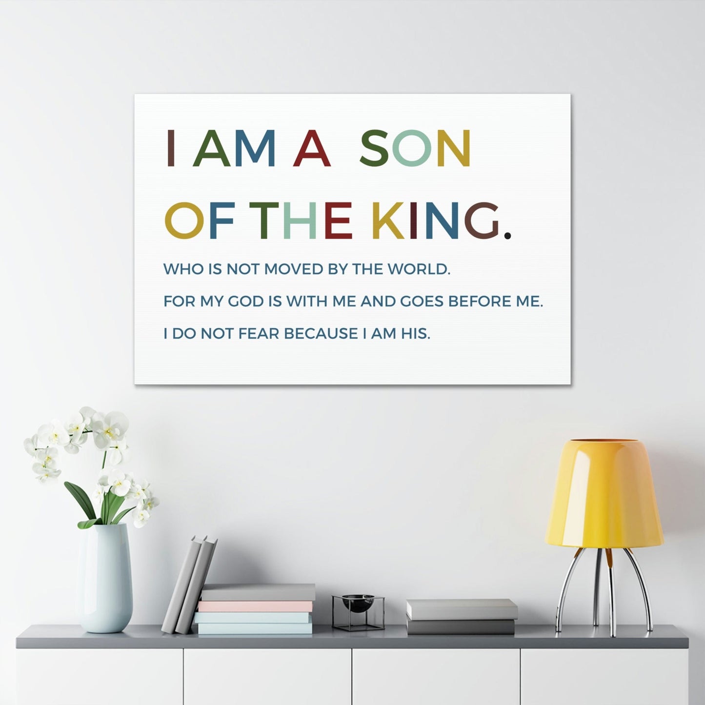 I am a Son of the king Wall Art Canvas , Nursery Wall Decor, Kids Room Decor