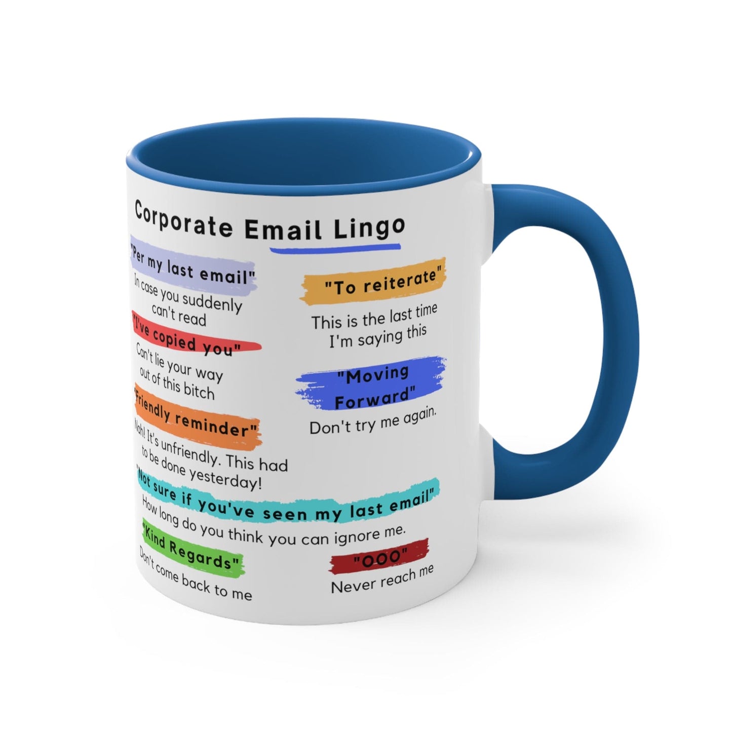 Corporate Email Lingo Mug-Boss Coworker Gift-Office Humor- Secret santa gift