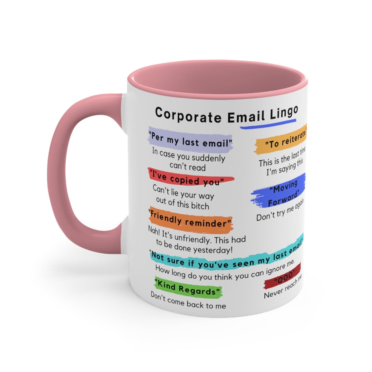 Corporate Email Lingo Mug-Boss Coworker Gift-Office Humor- Secret santa gift