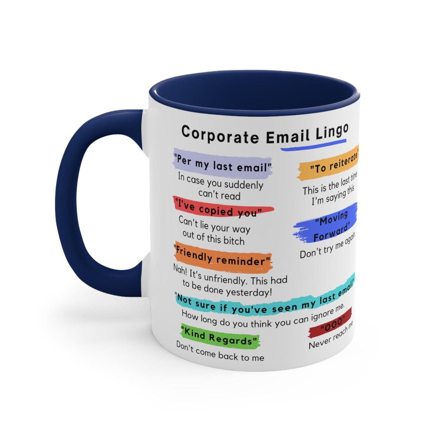 Corporate Email Lingo Mug-Boss Coworker Gift-Office Humor- Secret santa gift