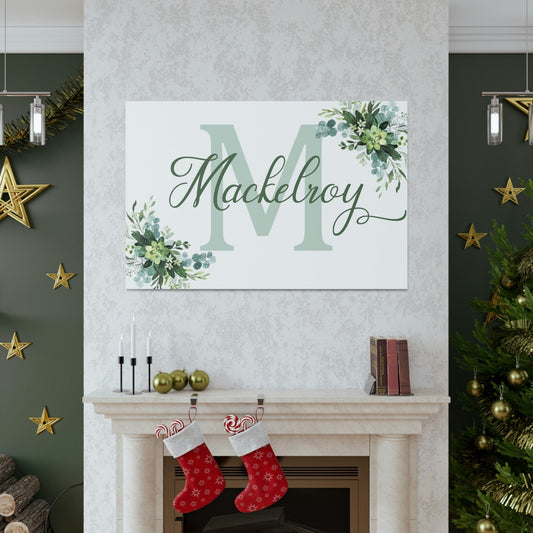 Personalized Custom Last Name/Family Name Canvas Wall Sign