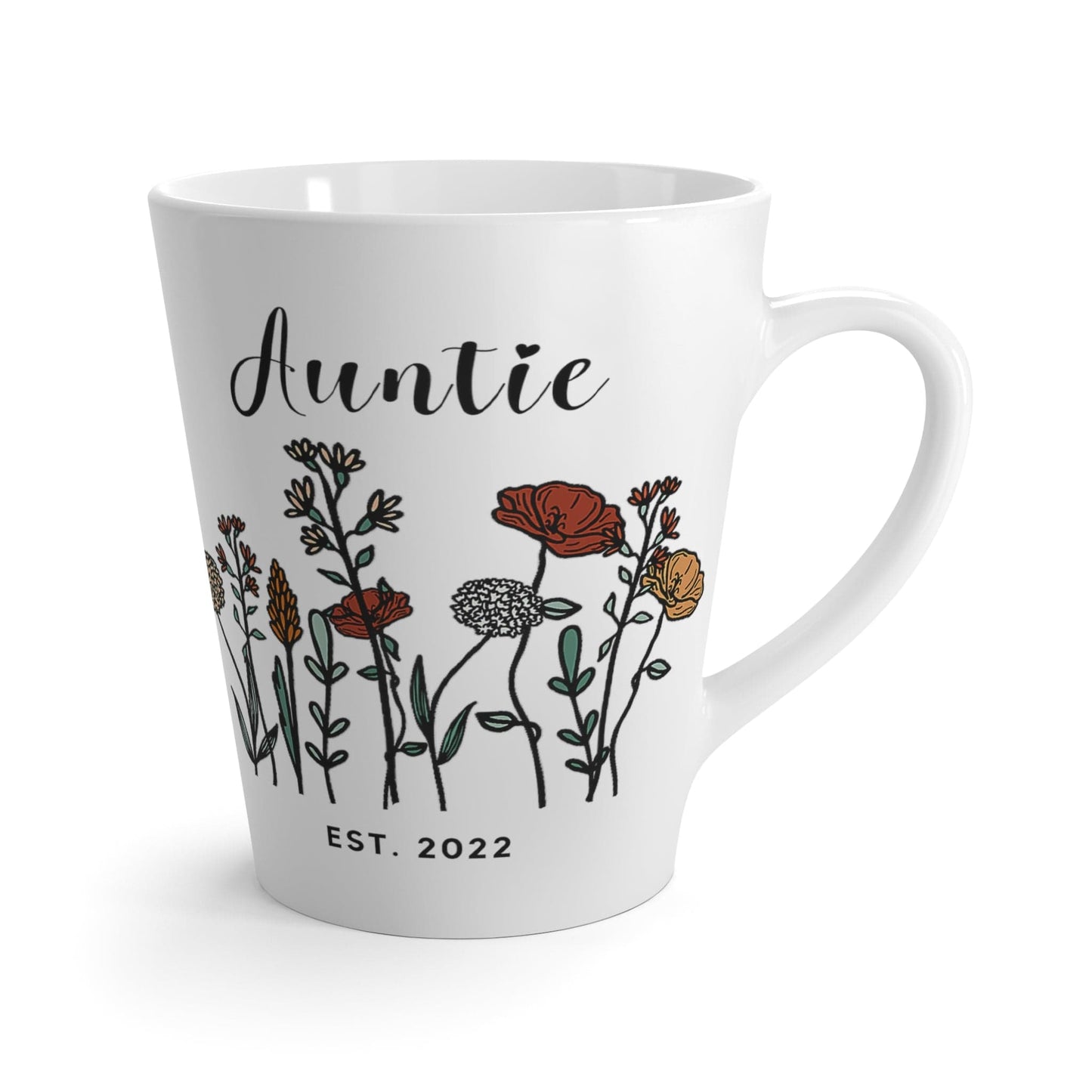 Auntie Established Personalized Gift Latte Mug