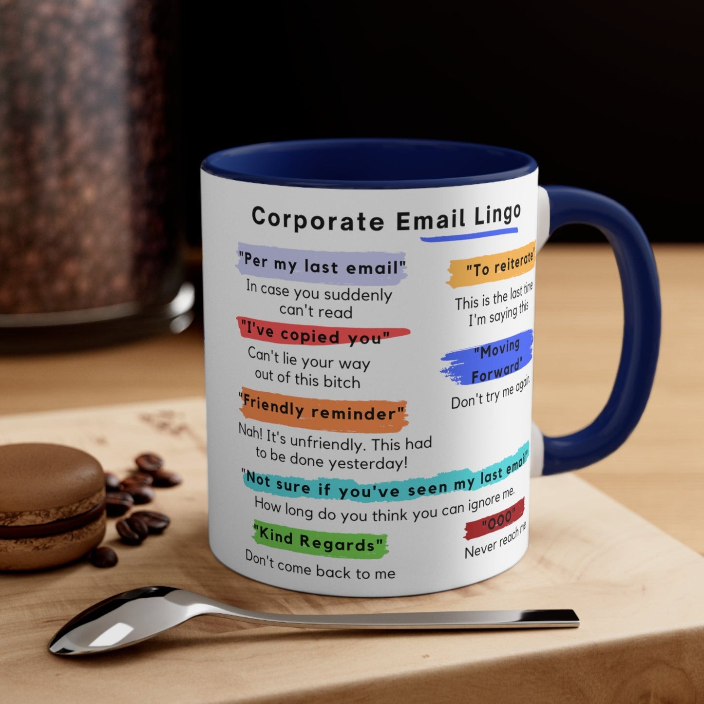 Corporate Email Lingo Mug-Boss Coworker Gift-Office Humor- Secret santa gift