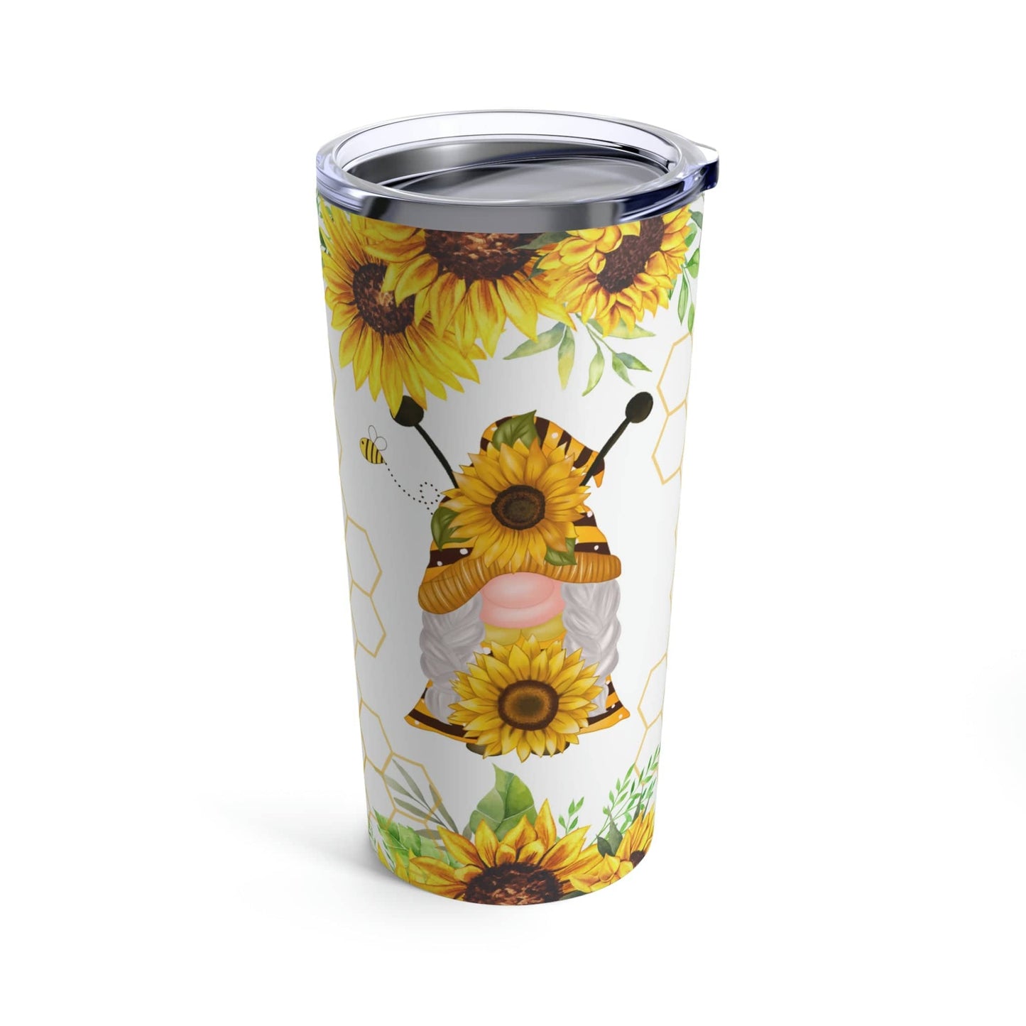 Bee Sunflower Gnome 20oz Tumbler