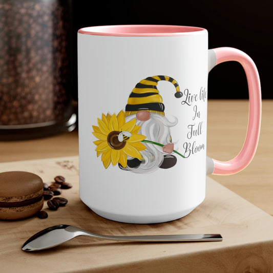 Garden Gnome Mug -Live life in full bloom