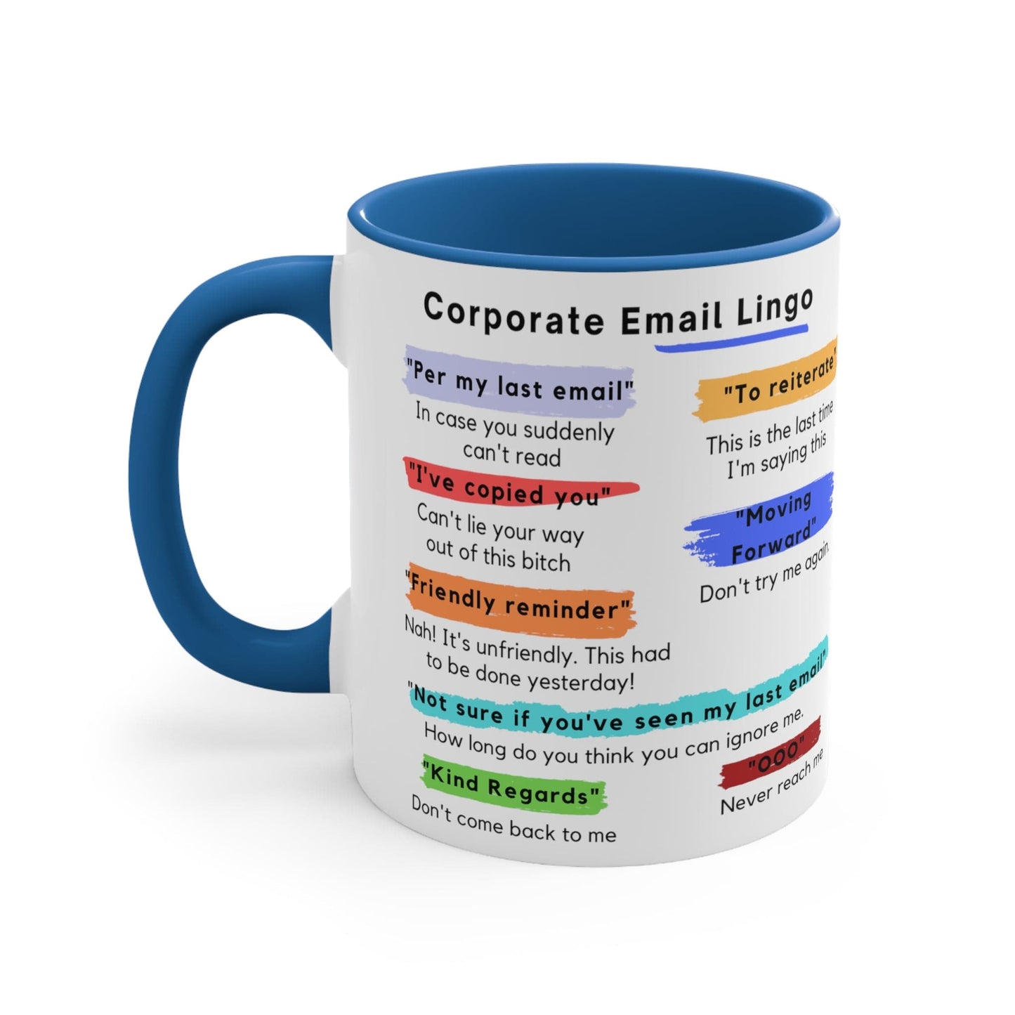 Corporate Email Lingo Mug-Boss Coworker Gift-Office Humor- Secret santa gift