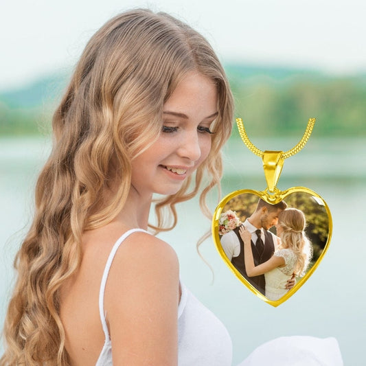 Custom Photo Heart necklace