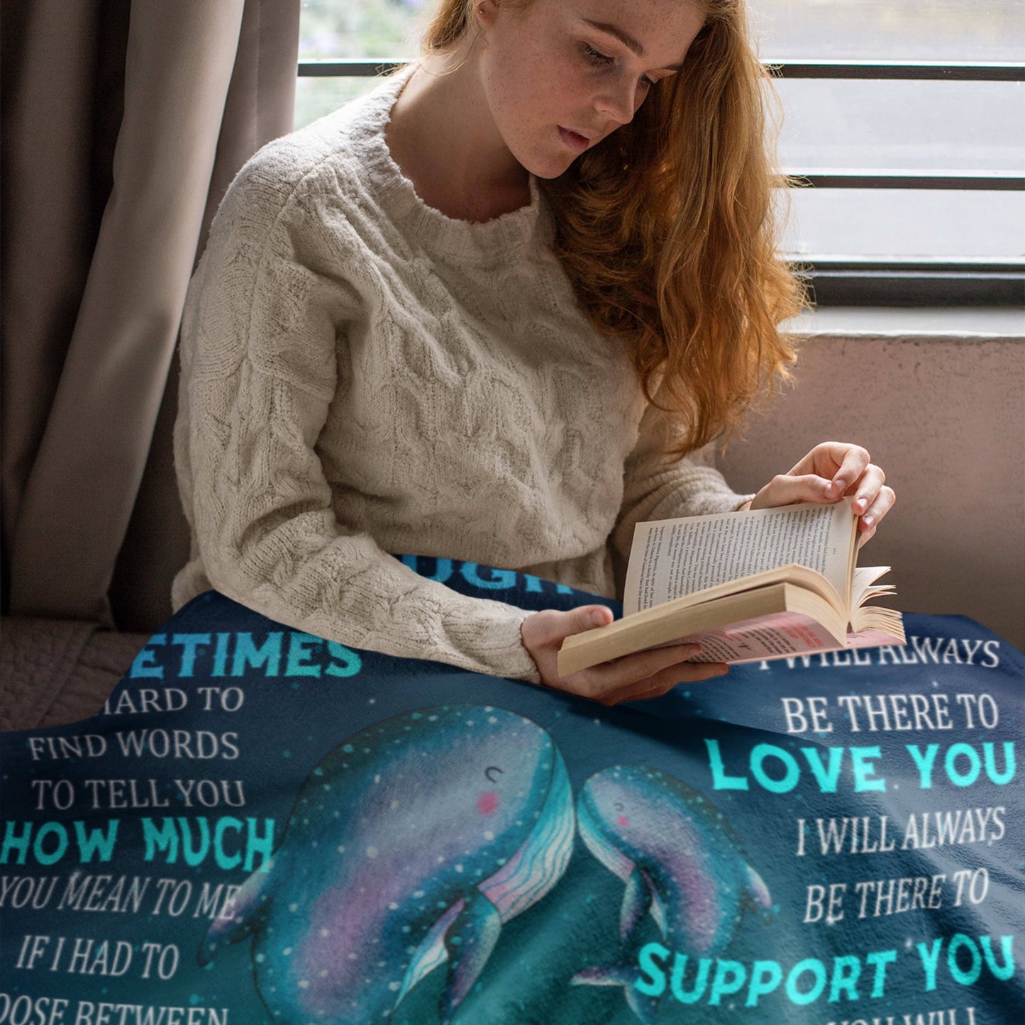 Whale Ocean Themed Daughter Blanket