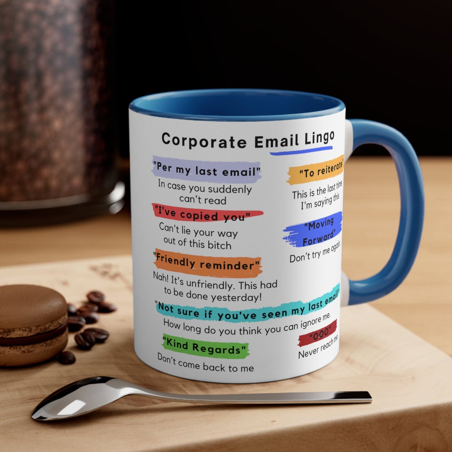 Corporate Email Lingo Mug-Boss Coworker Gift-Office Humor- Secret santa gift