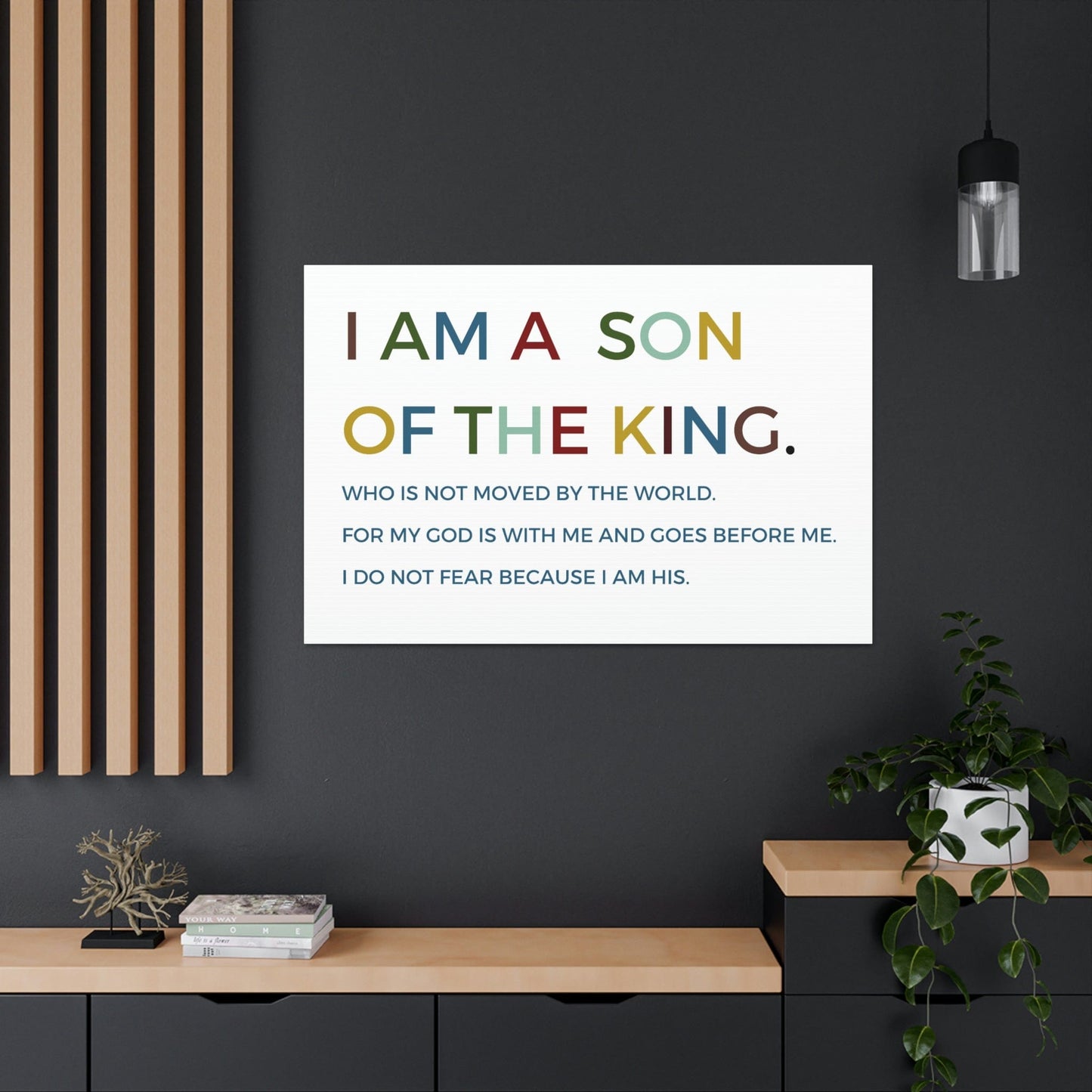 I am a Son of the king Wall Art Canvas , Nursery Wall Decor, Kids Room Decor
