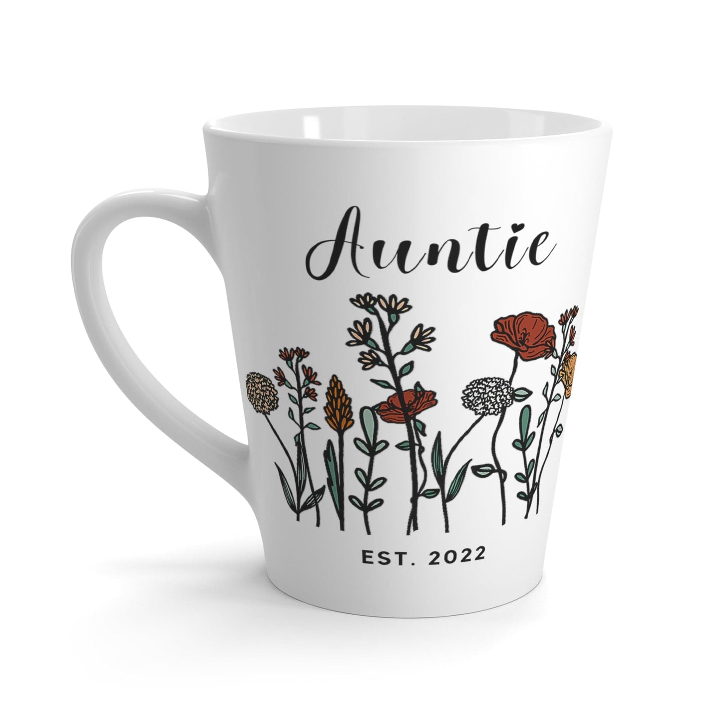 Auntie Established Personalized Gift Latte Mug