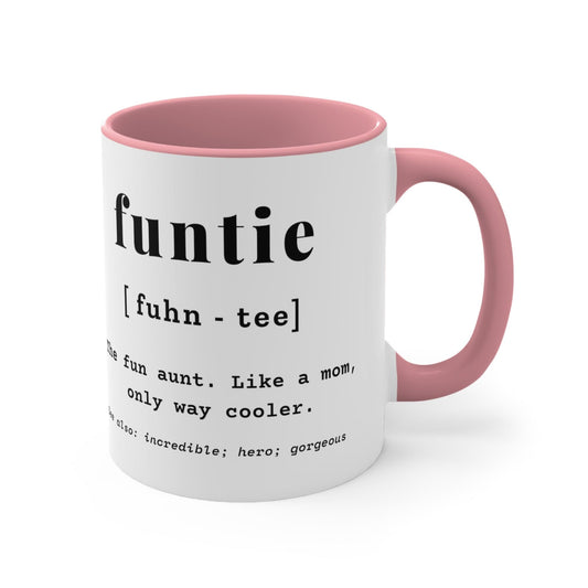 Modern Cute Funtie Definition Aunt Auntie Mug