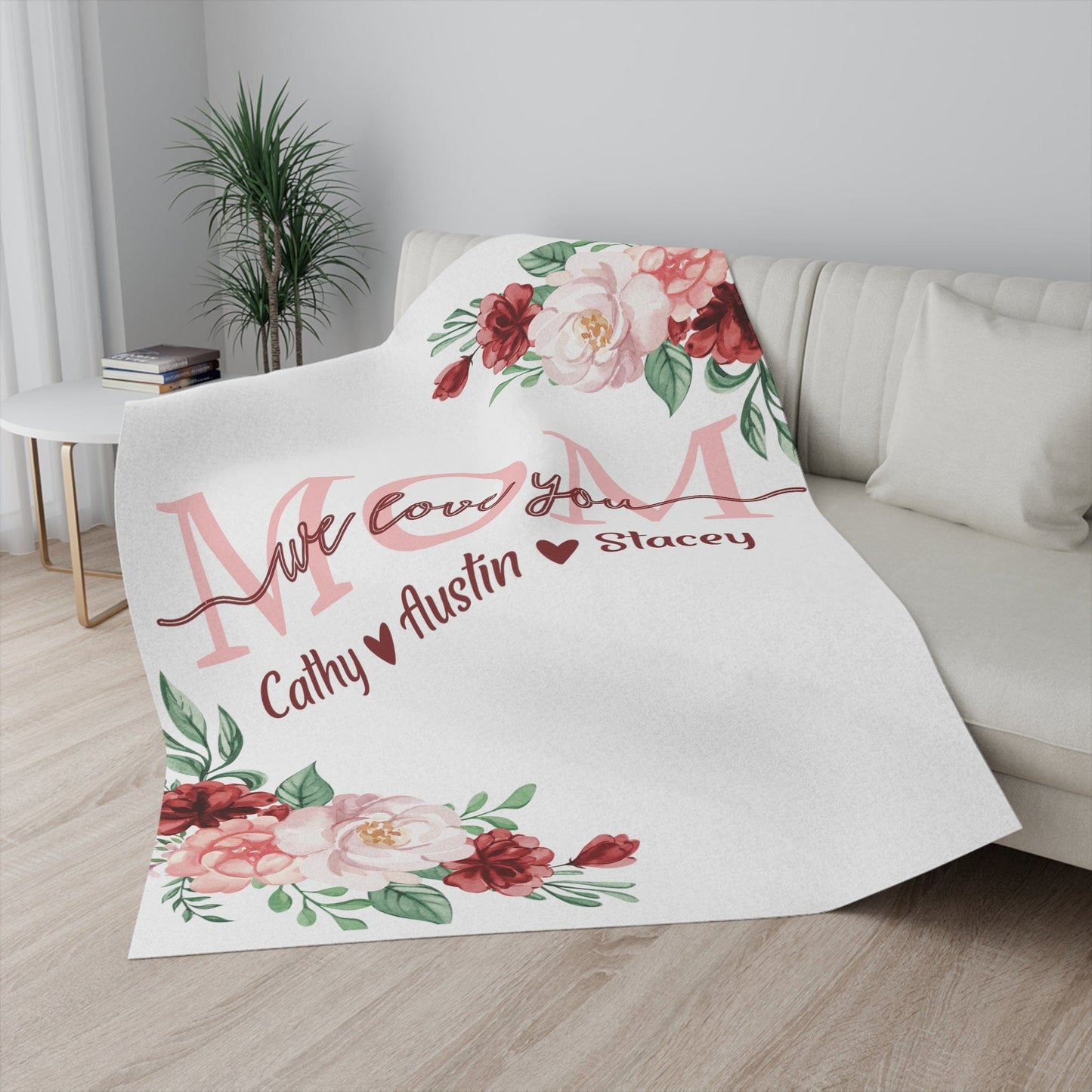 We love you Mom- Personalized Blanket