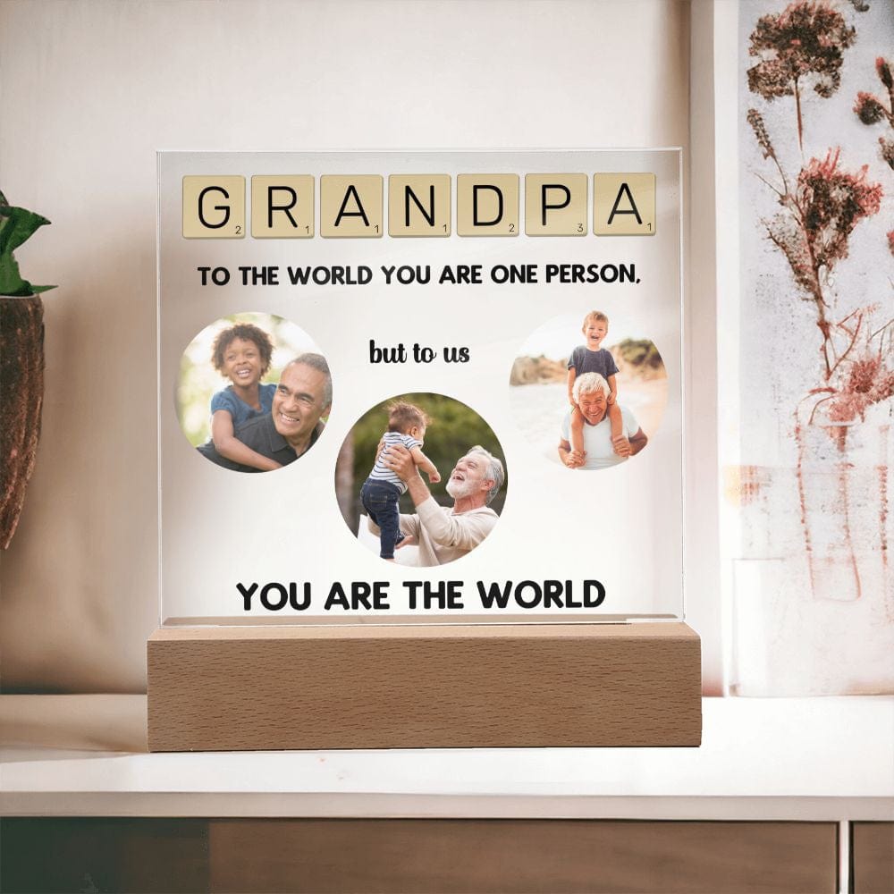 Daddy To the world you are one Person - Personalized Acrylic Plaque- Dad Gift Photo frame