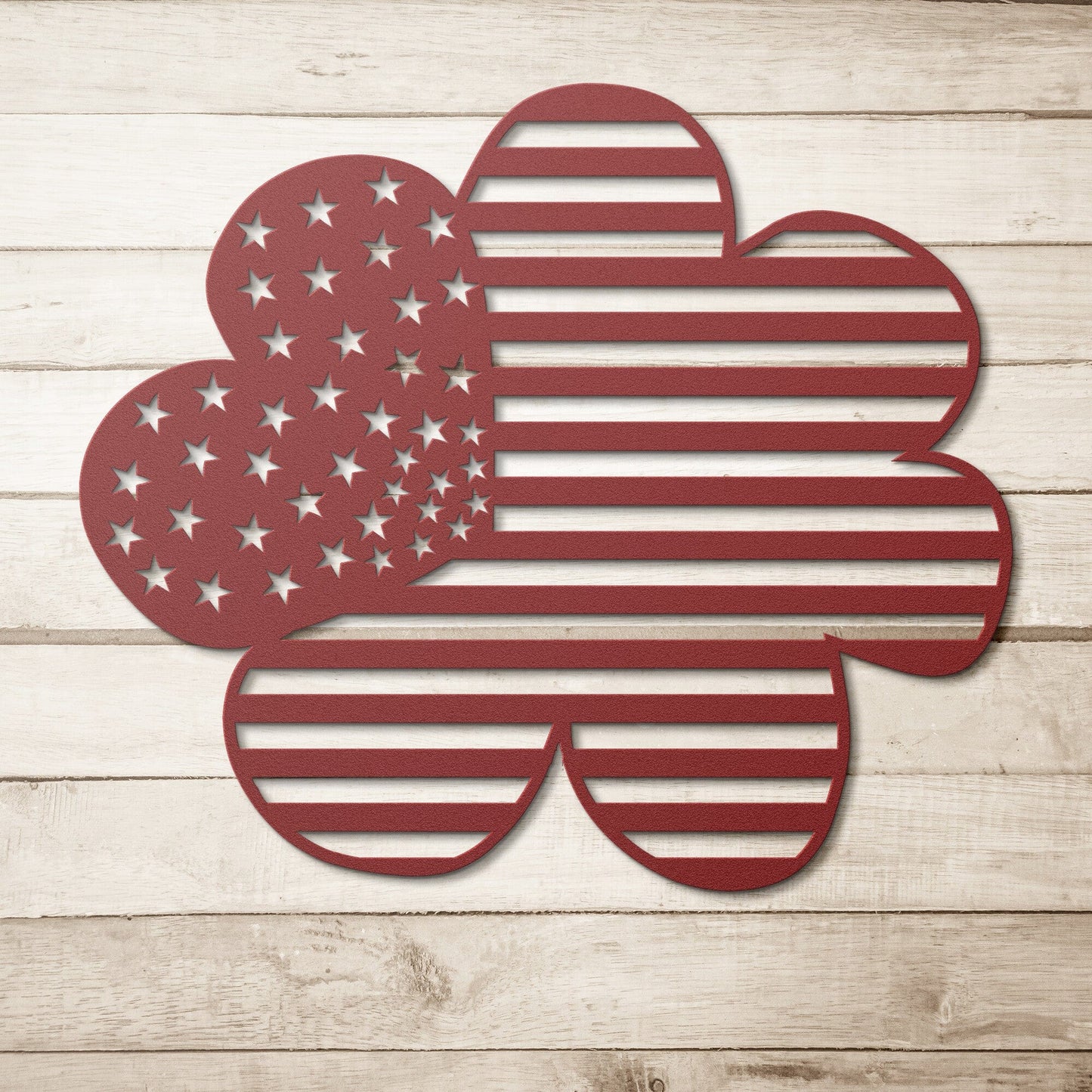 Metal American flag Flower
