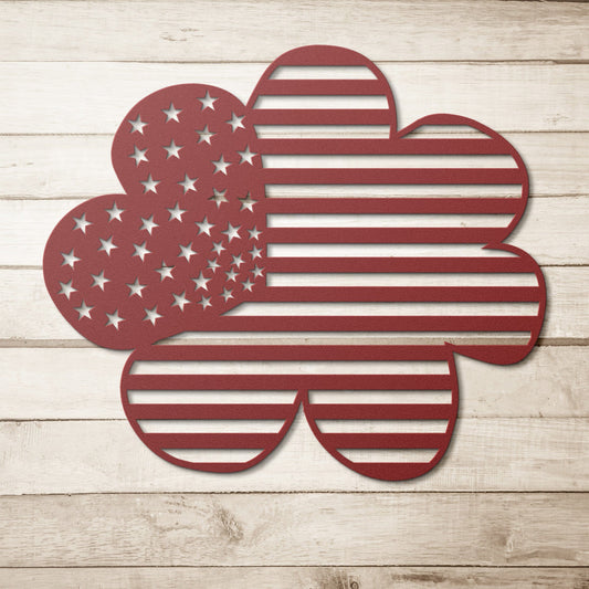 Metal American flag Flower