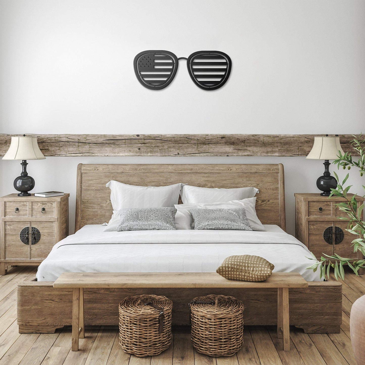American Flag Sunglasses Patriotic metal wall art