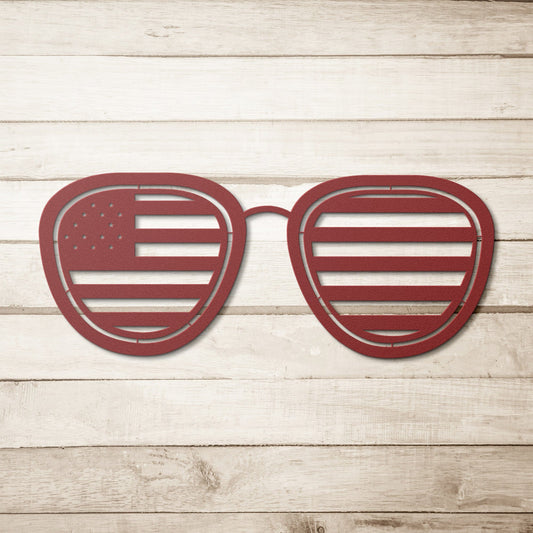 American Flag Sunglasses Patriotic metal wall art