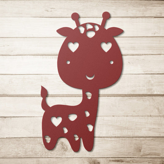 Baby Giraffe Nursery Decorative Metal Wall Art