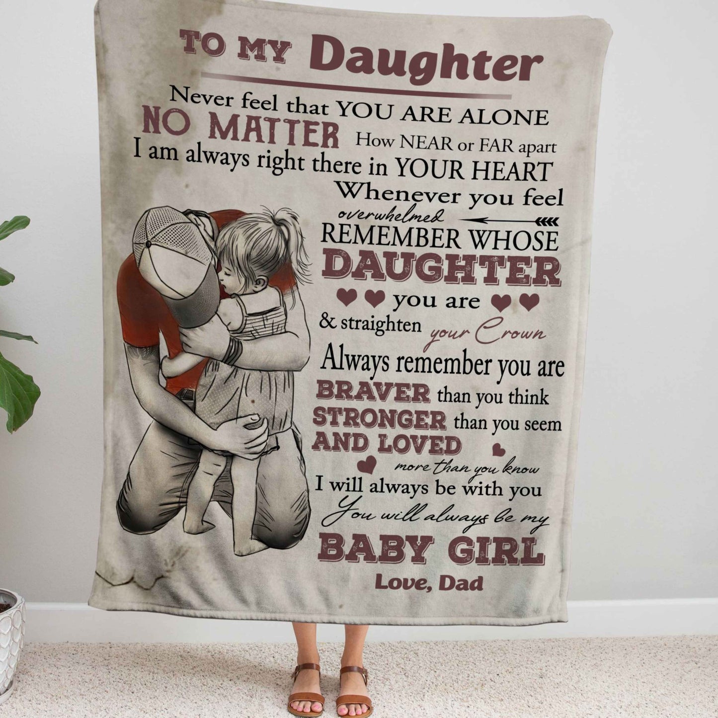 Straighten Your Crown Dad to Daughter Blanket