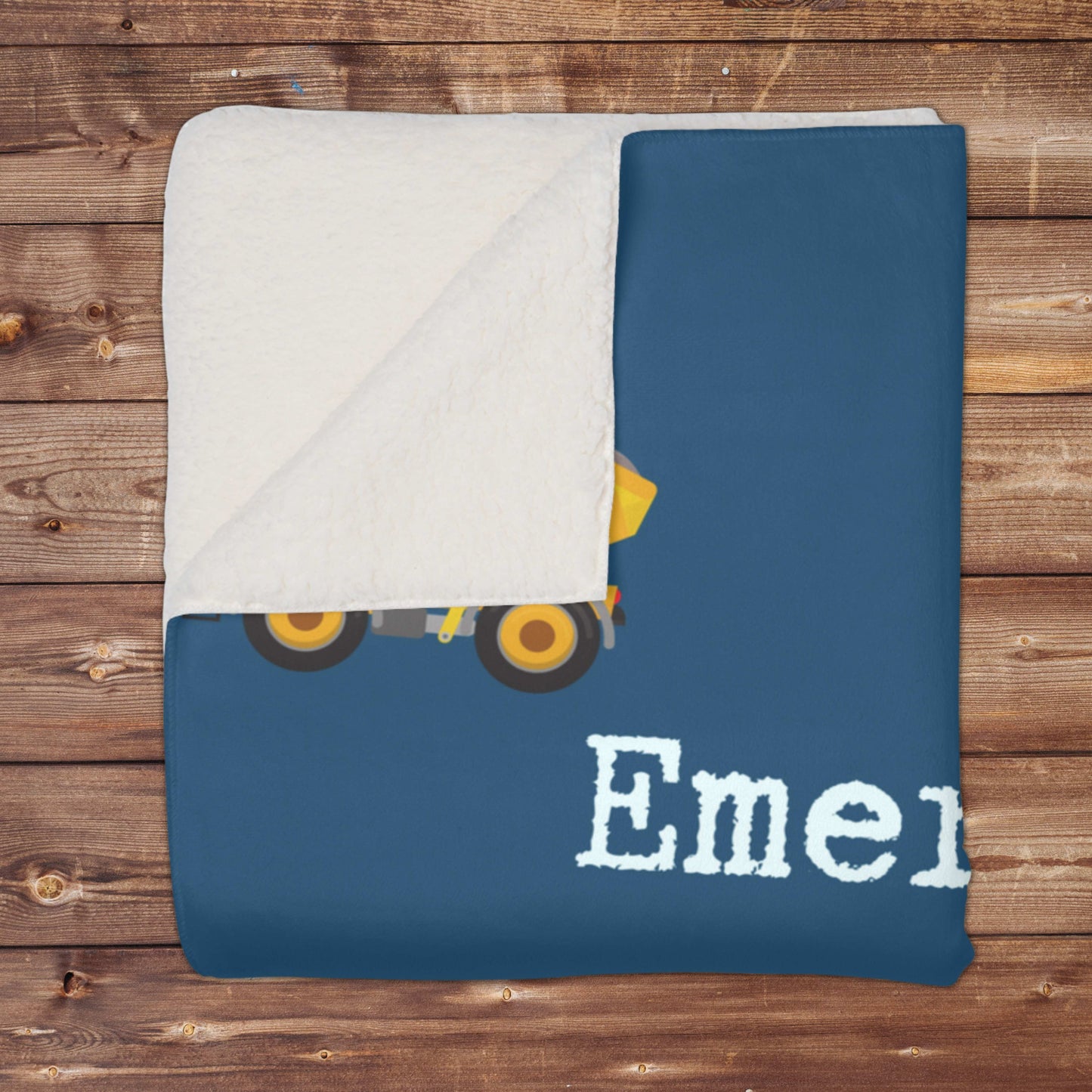 Personalized Name Construction Blanket