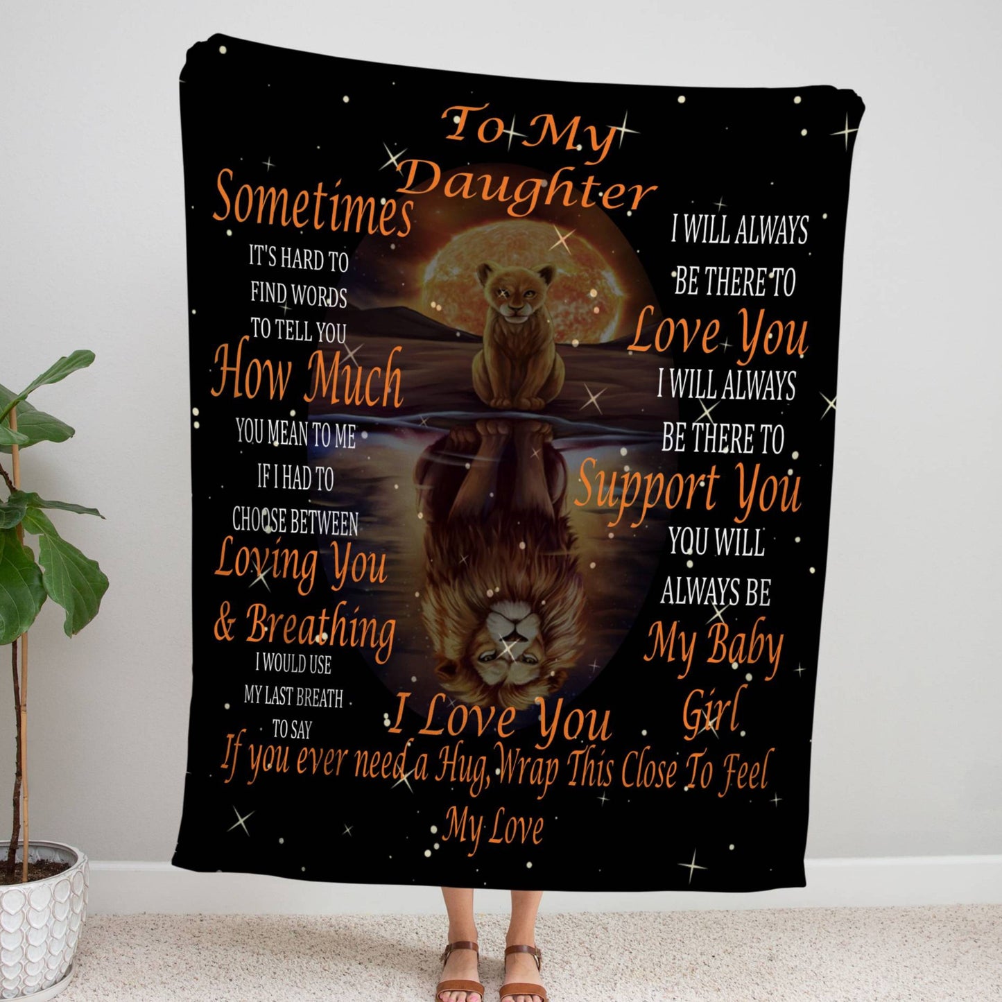 Daughter Lion Blanket
